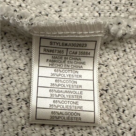 JACK By BB Dakota Sweater Womens Small Tweed Open Blazer Boho Fringe - Picture 8 of 9